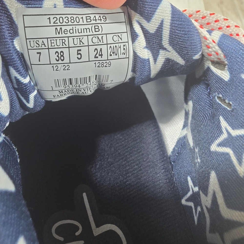 Brooks Ghost 15 Womens 7 Running Shoes Old Glory Patriotic Navy Red 1203801B449 - Picture 8 of 8